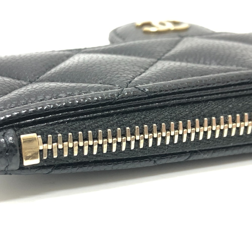 CHANEL Black Caviar Leather Logo Wallet - Picture 6 of 15
